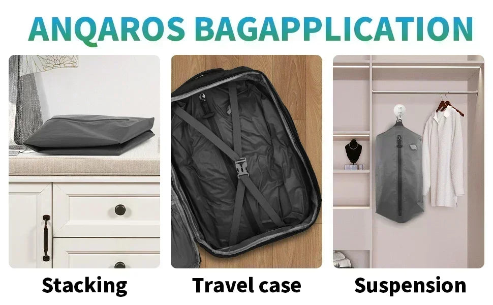 17L Vacuum Compression Travel Bag with Pump - Reusable Space Saver for Clothing