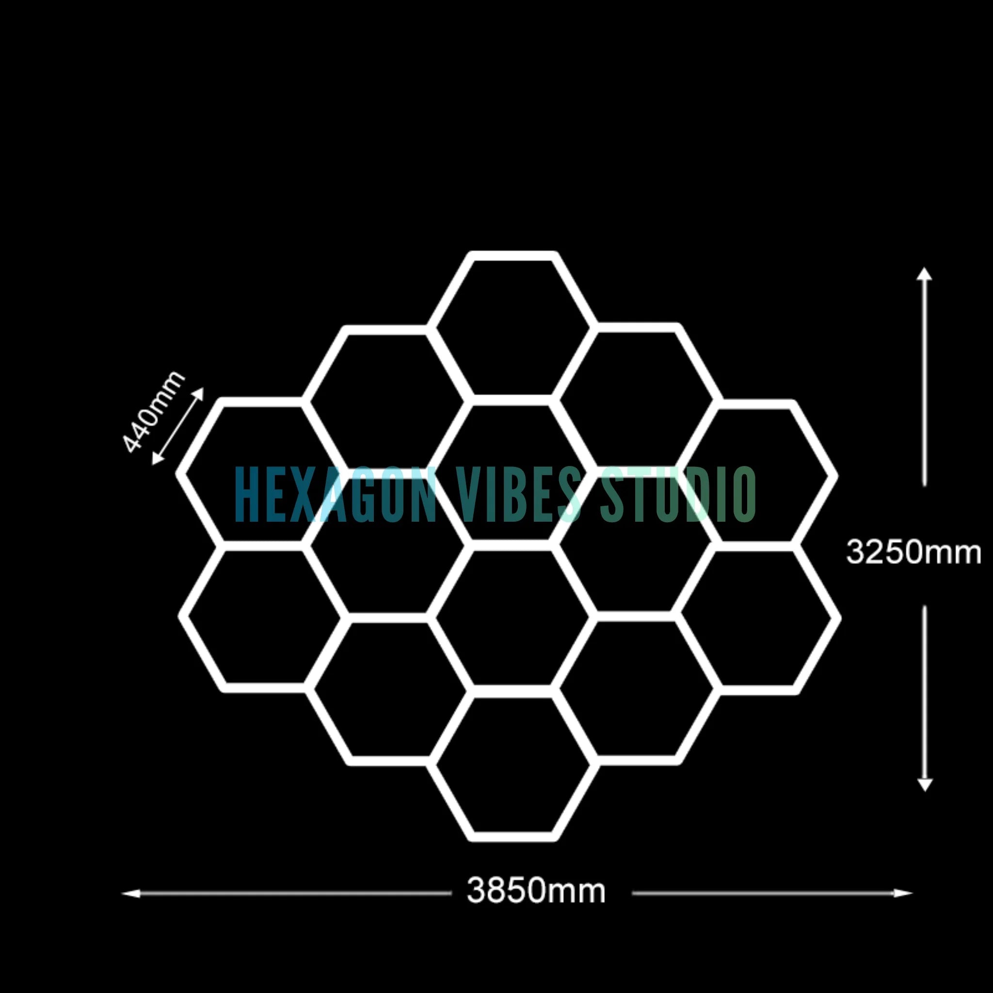 Garage Hexagon LED Light 50000H 6500K Ultra Bright