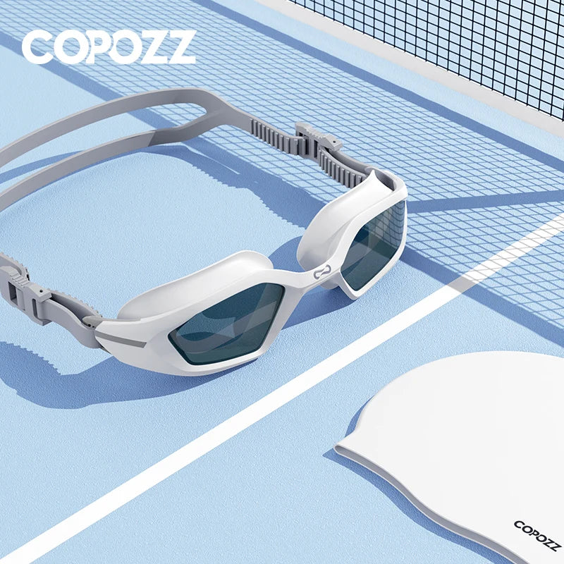 COPOZZ Professional Electroplate Swim Goggles - Anti-Fog UV Protection