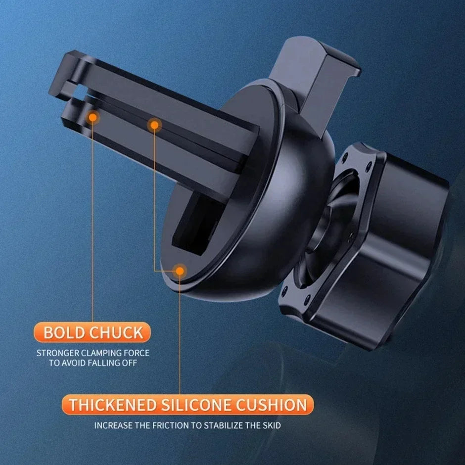 VIKEFON 15W Magnetic Wireless Car Charger & Auto Phone Mount - Fast Charging