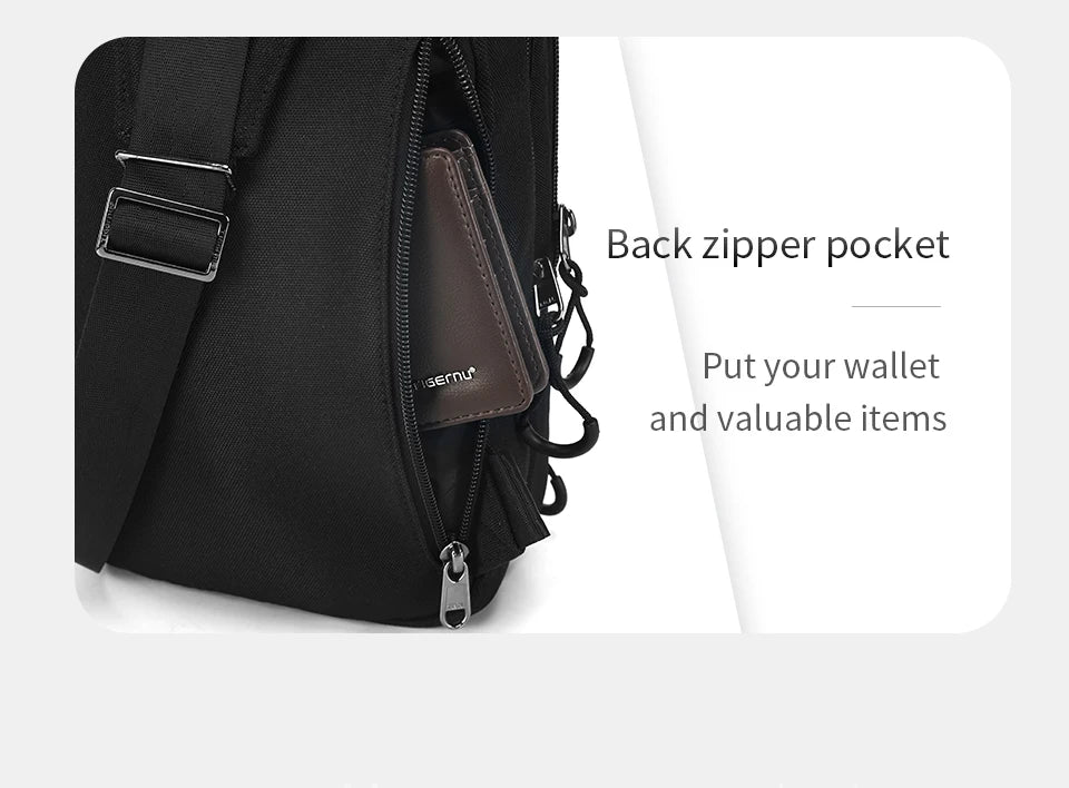 Tigernu Men's Chest Bag - Cool Shoulder & Crossbody for 9.7" iPad