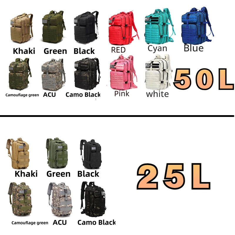 Thuram 1000D Waterproof Tactical Rucksack for Hiking & Camping