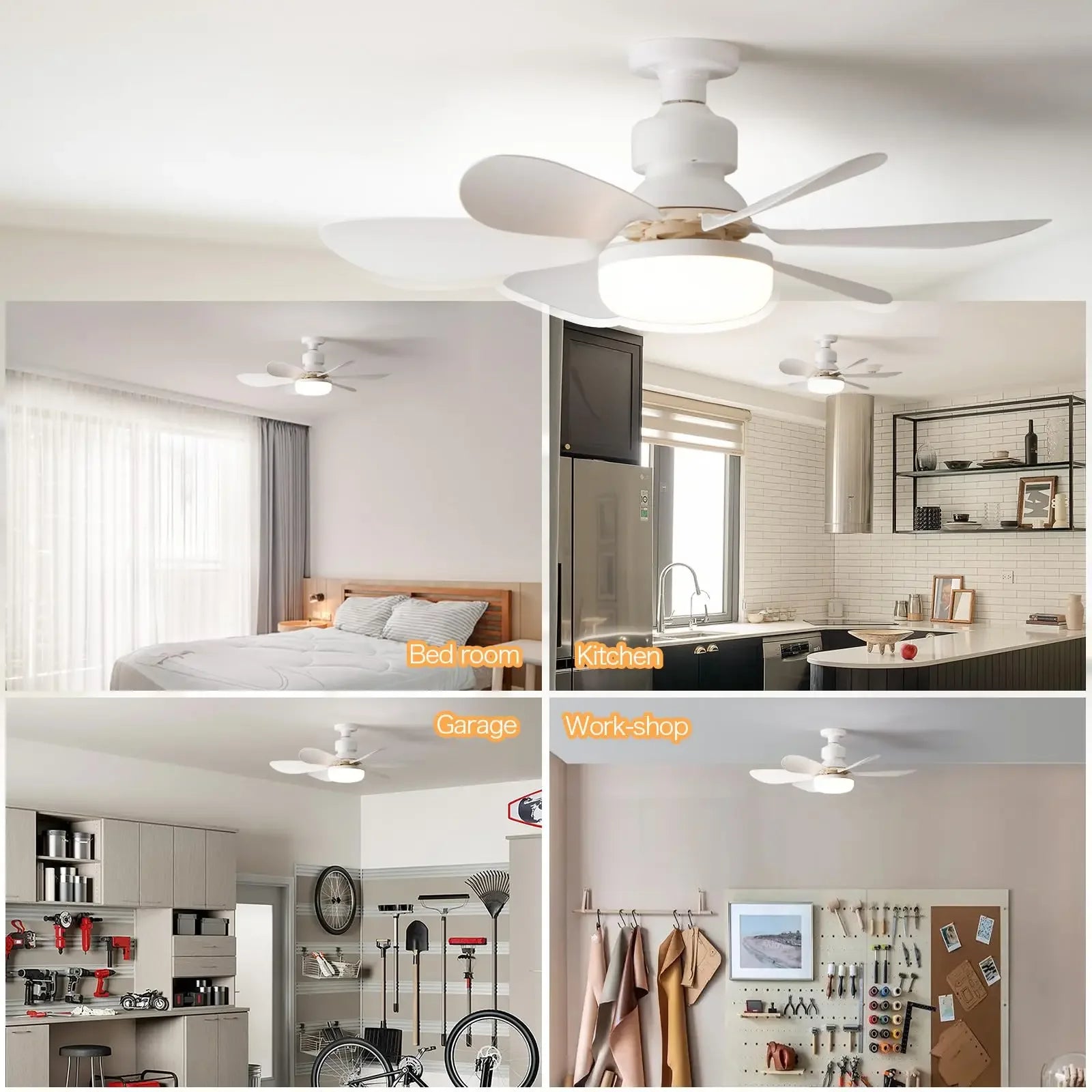 Vabena LED 40W Ceiling Fan Light E27 with Remote Dimming