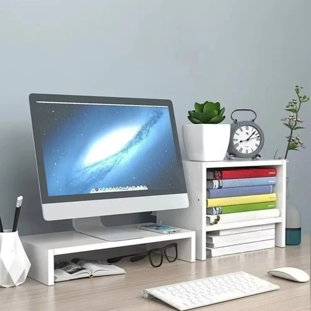 Vabena Ergonomic Monitor Riser Stand for Dorm Desk - Space Saver