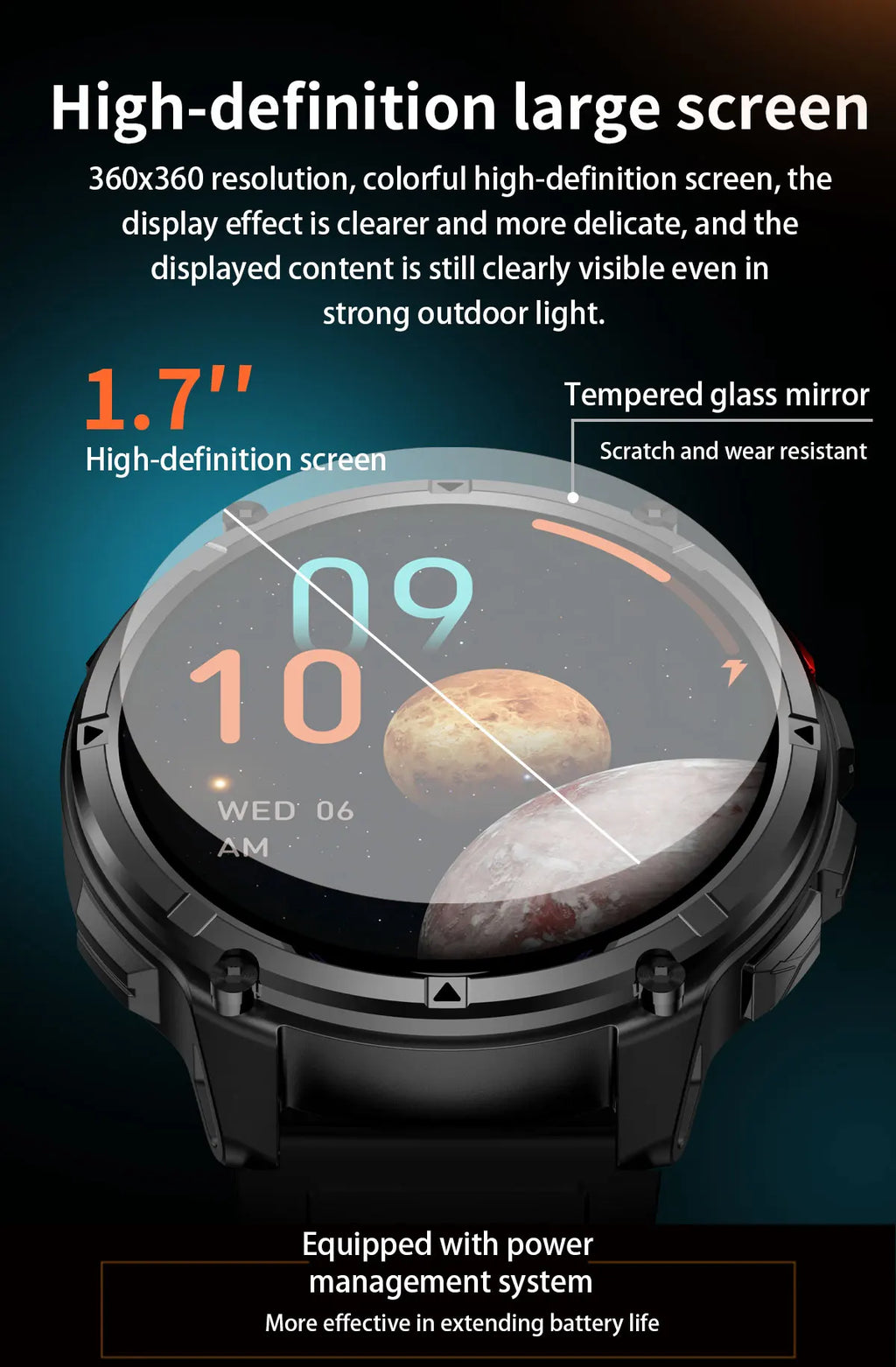 T-Rex3 Pro Smartwatch: GPS, 5ATM Waterproof, Military-Grade Sports & Outdoor Tracker