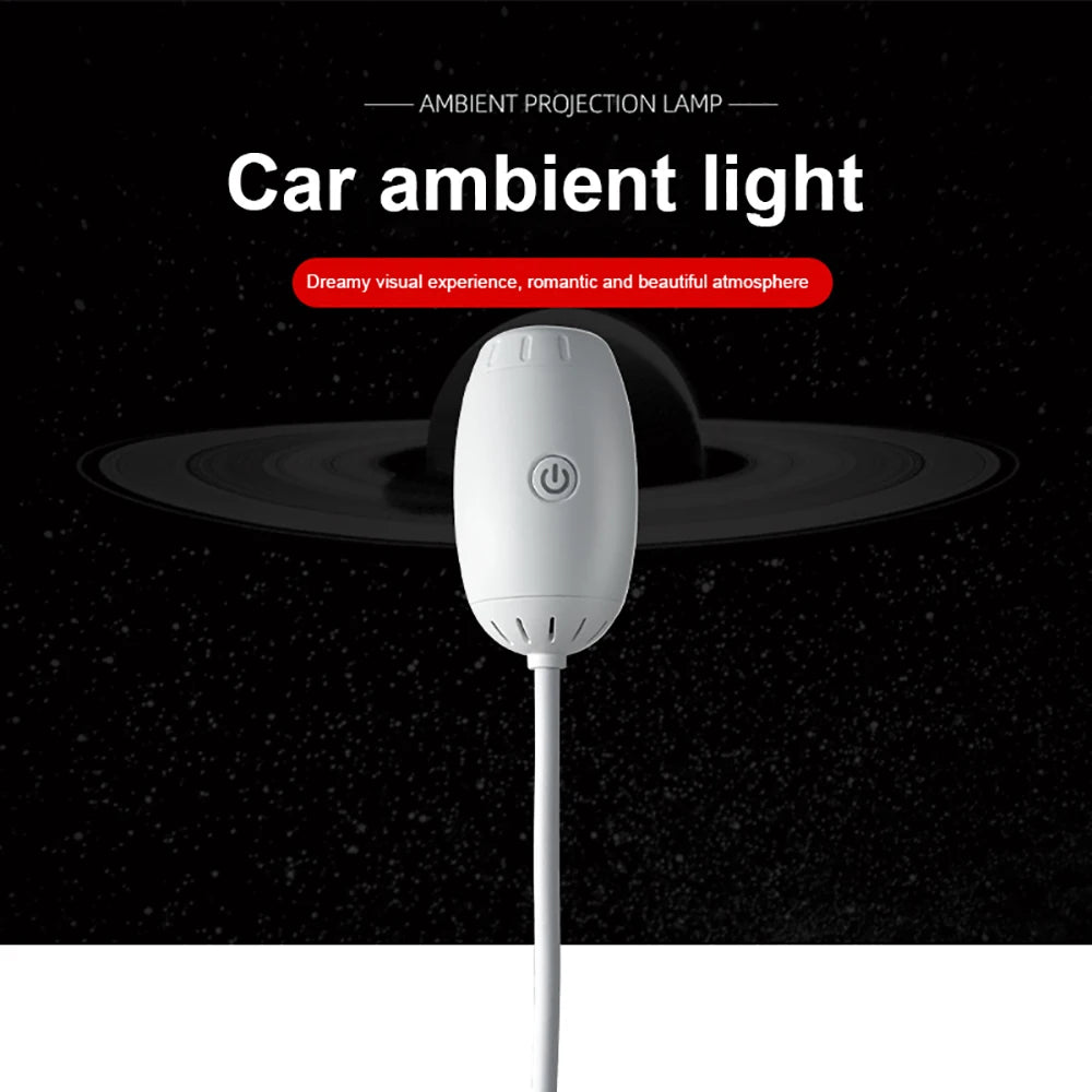 USB Car Star Projector Light | LED Interior Ambient Galaxy Lighting