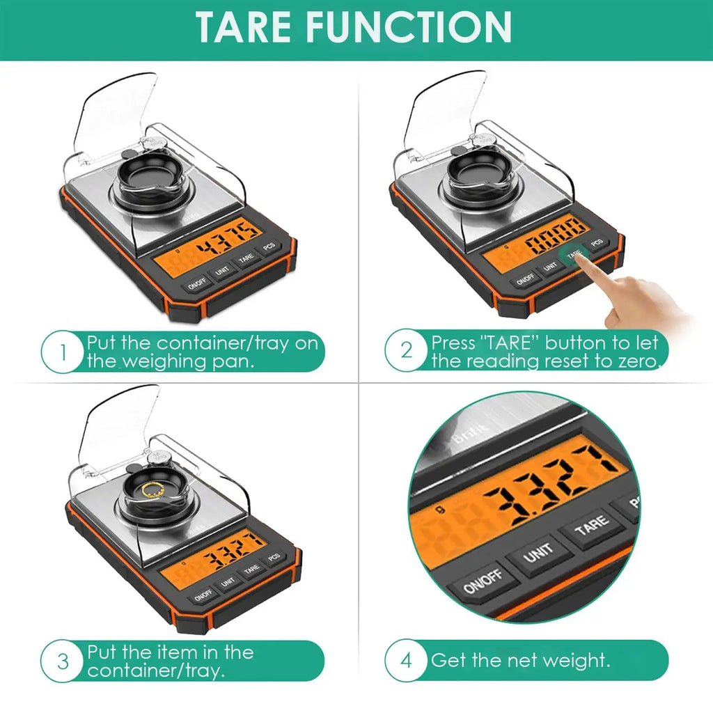 Brifit 0.001g/50g Digital Milligram Scale | High Precision Weight & Calibration