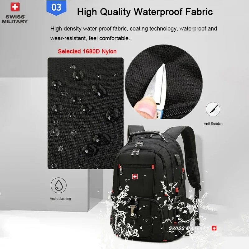 SWISS MILITARY Heavy-Duty Travel Backpack | Durable & Spacious
