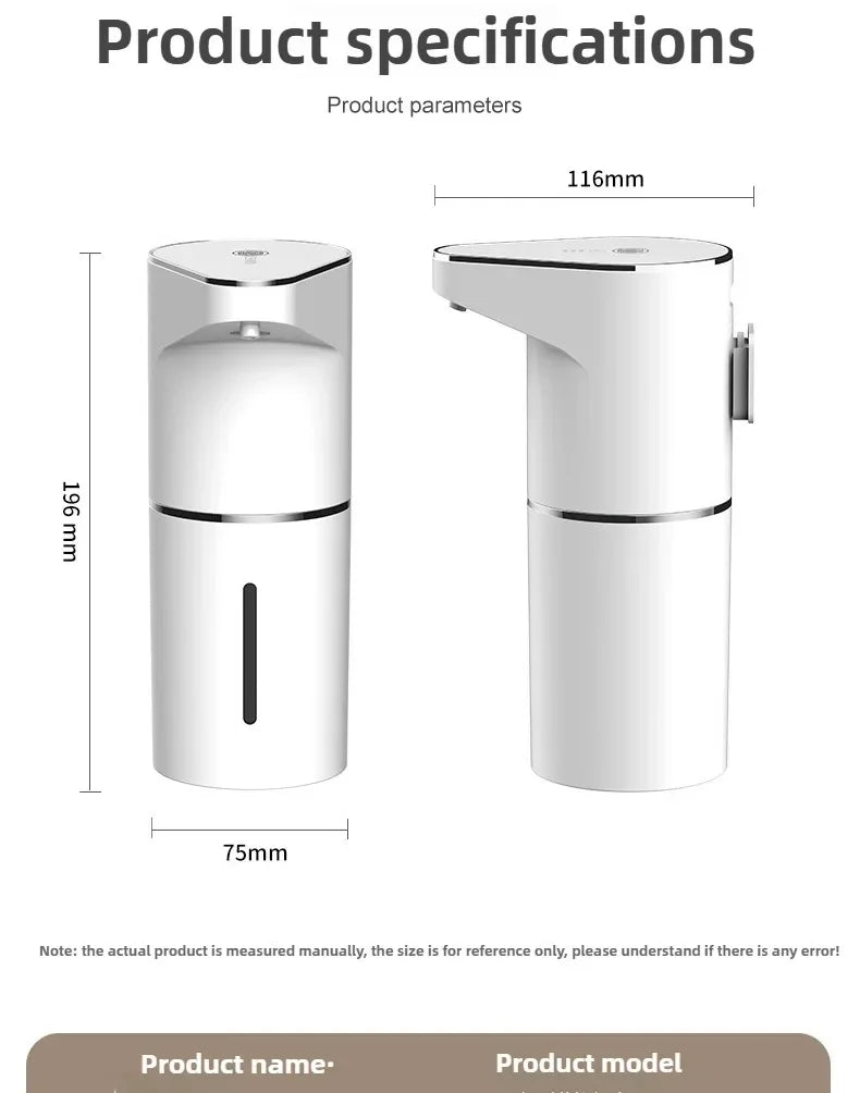 Automatic Sensing Soap Dispenser - Contactless Wall Mounted Frother