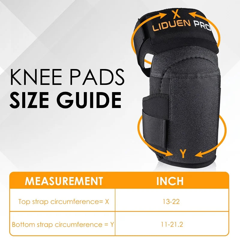 Flooring Knee Pads - Extra-Wide Gel & Foam Cushion, Anti-Slip
