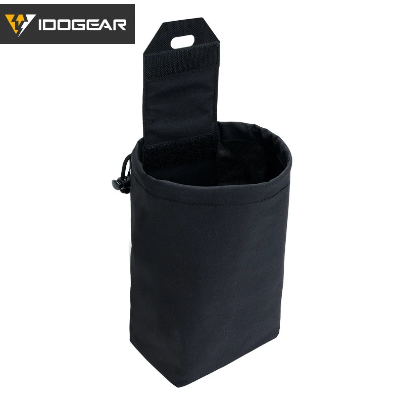 IDOGEAR Tactical MOLLE Foldable Dump Pouch - Durable Mini Drop Bag