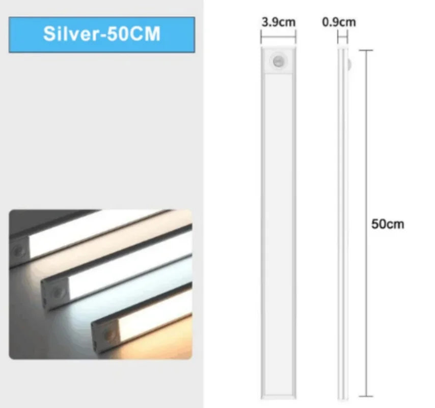 USB-C Rechargeable Motion Sensor LED Cabinet Light - Kitchen & Wardrobe