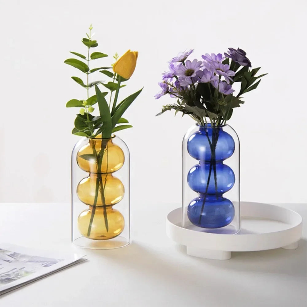 Elegant Glass Hydroponic Vase - Modern Home Decor for Plants