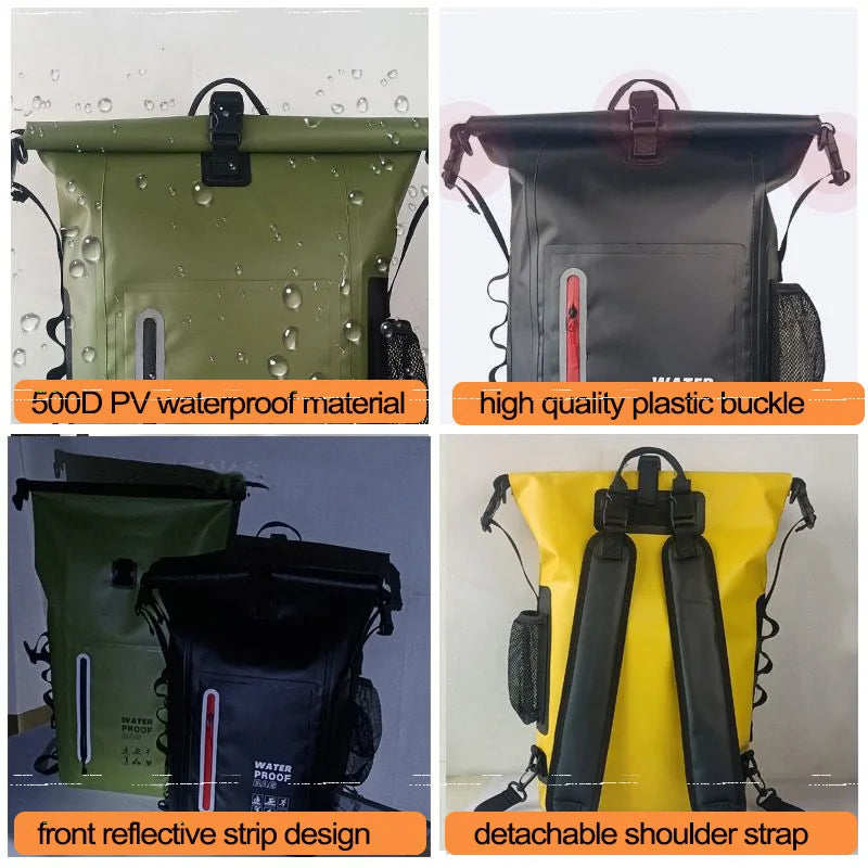 Waterproof Kayak Dry Bag & Swimming Backpack for River & Beach