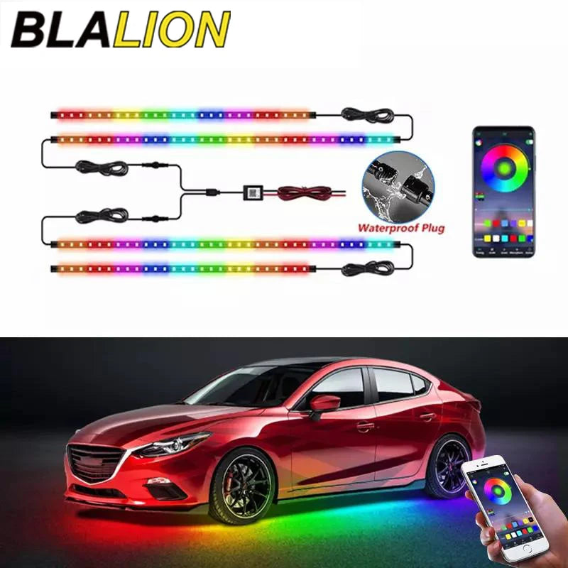 BLALION Flexible Car Underglow LED Light Strip 12V with App Control