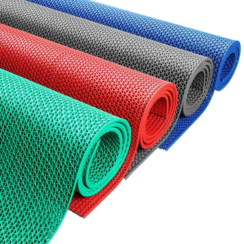 Non-Slip PVC Floor Mats for Kitchen, Bathroom, Outdoor & Pool - Waterproof & Dirt-Resistant