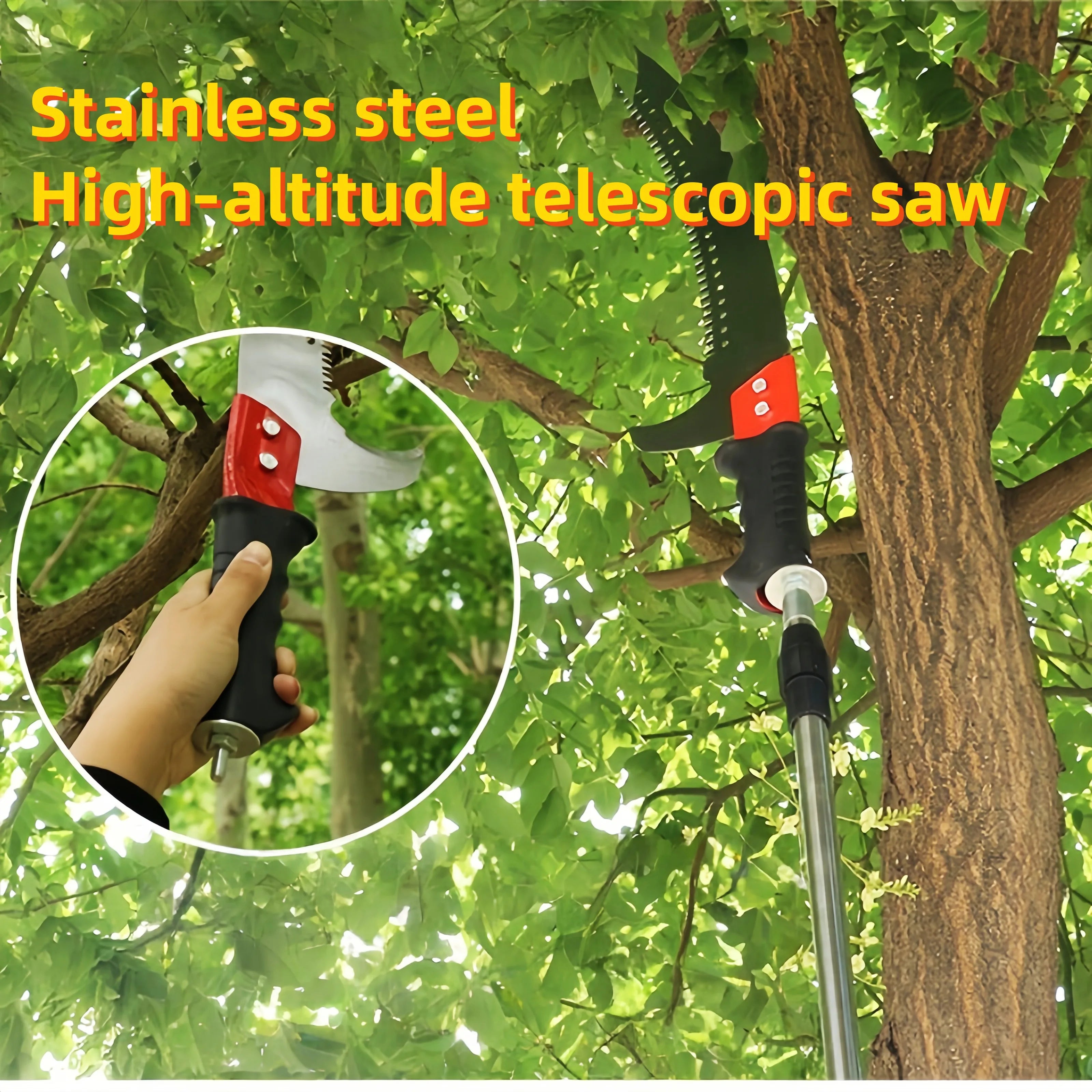 Telescopic Double-Hook Pruning Saw - Multi-functional Garden Tool