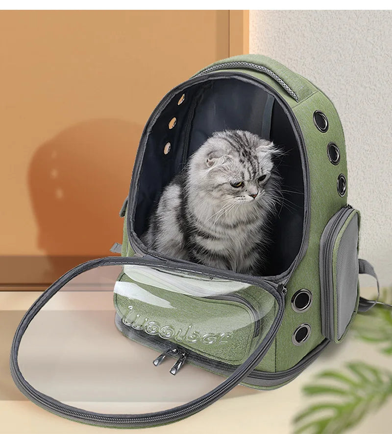 Transparent Pet Carrier Backpack for Cats & Small Dogs | Travel Bag