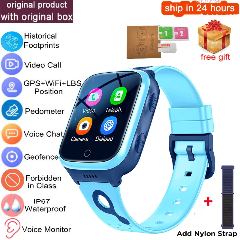 KGG 4G Kids Smartwatch - GPS Tracker, Video Call, SOS, WiFi