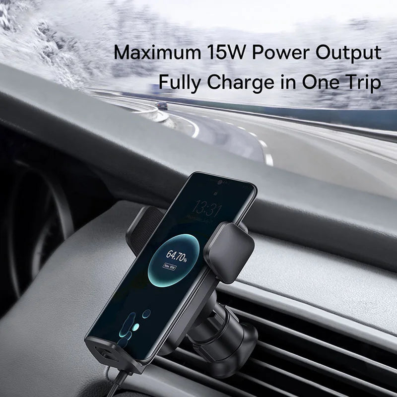 Baseus Infrared 15W QI Wireless Car Charger Phone Holder