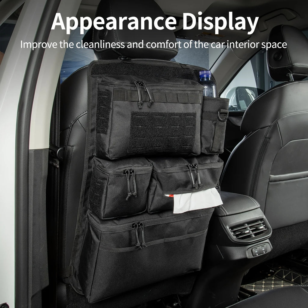 Vabena Tactical Car Seat Organizer – Multifunctional Storage Bag