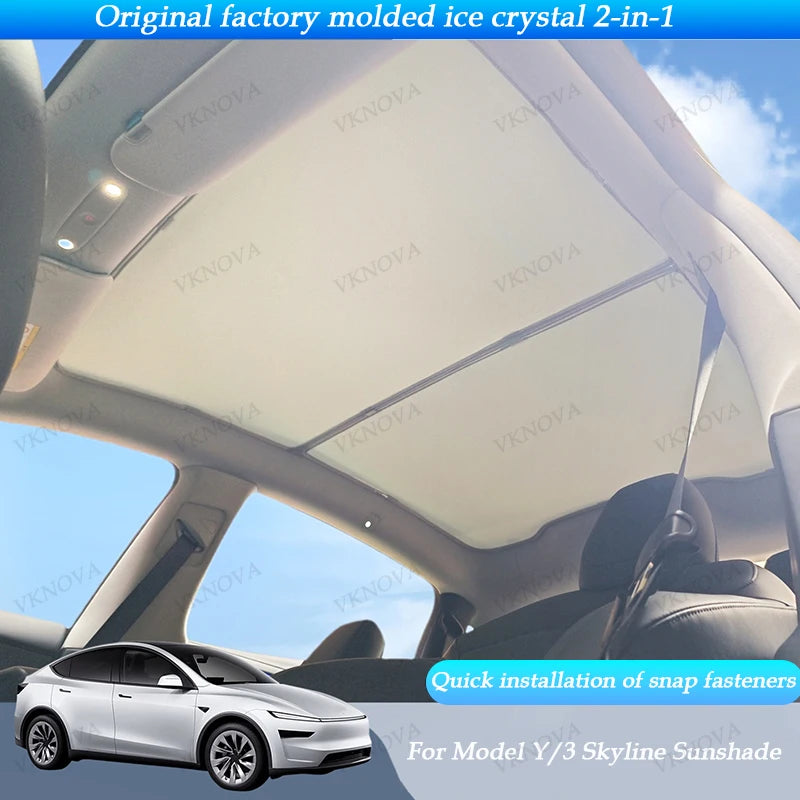 Tesla Model 3 Y Highland Juniper Sunshade Roof Film 2025 - UV Protect