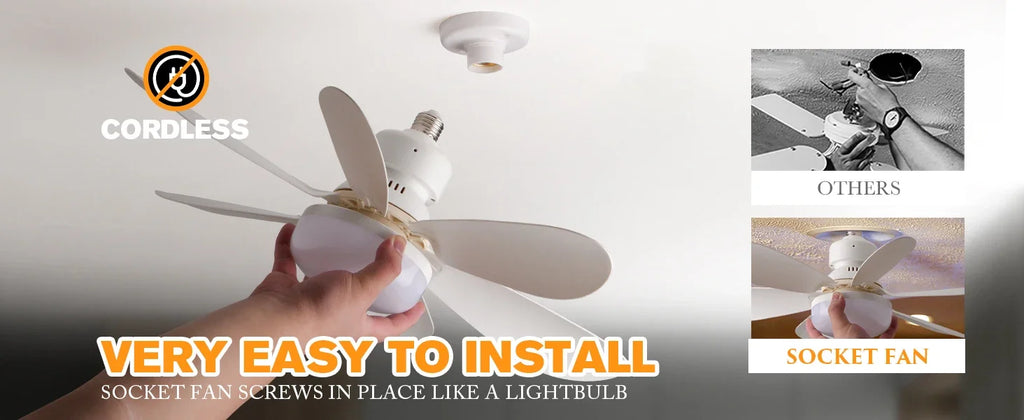 Vabena LED 40W Ceiling Fan Light E27 with Remote Dimming