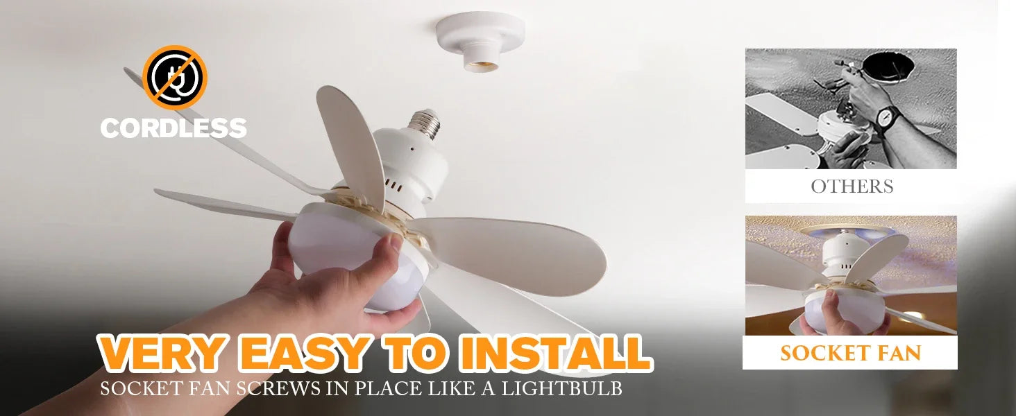 Vabena LED 40W Ceiling Fan Light E27 with Remote Dimming