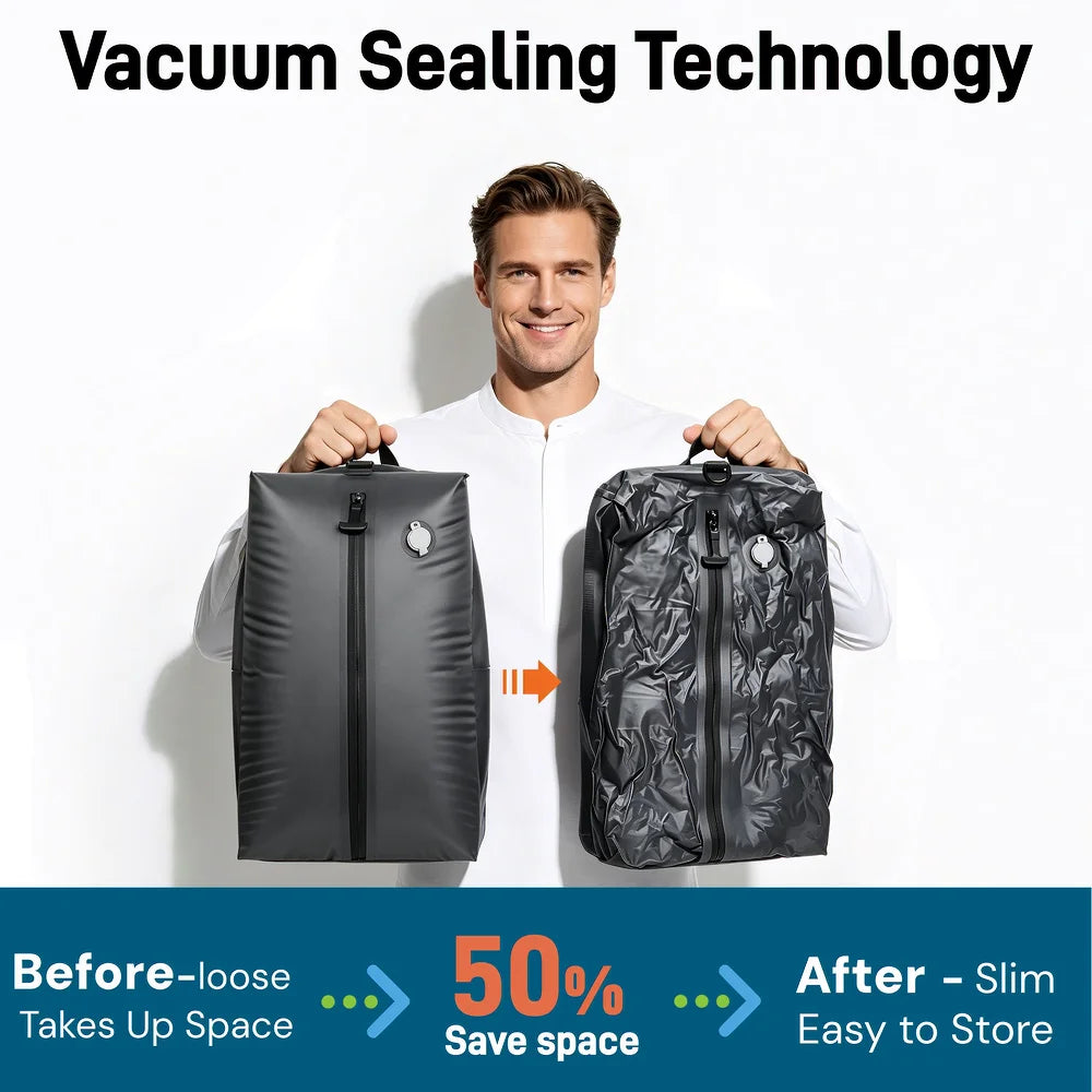 Vabena IP67 Waterproof Travel Vacuum Storage Bags - Compression Packing Cubes 17L/34L