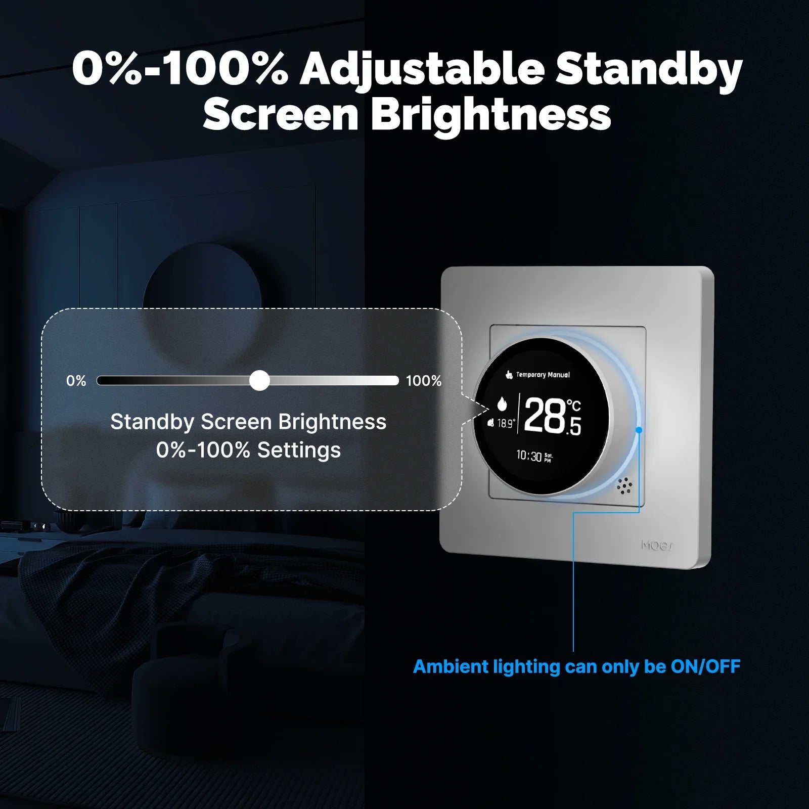 MOES Smart Knob Thermostat - Wi-Fi Heating Control