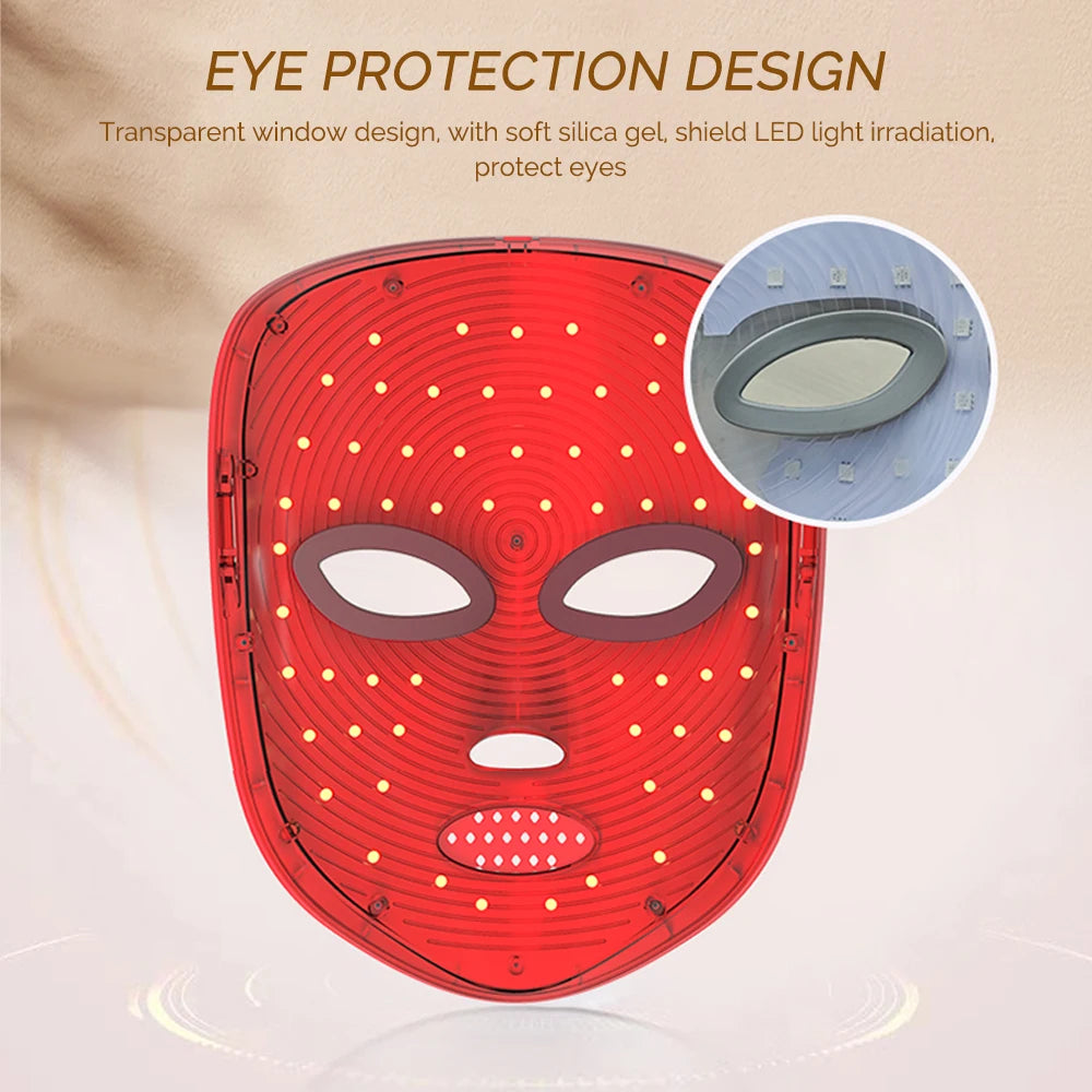 Vabena Wireless LED Mask: 7-Color Photon Therapy for Youthful Skin