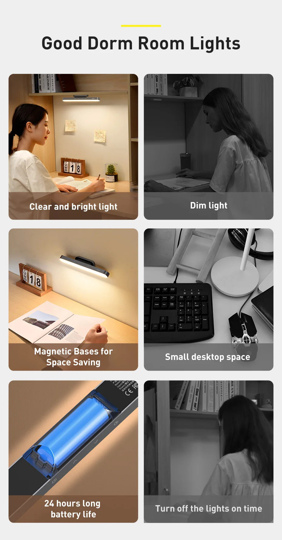 Baseus Magnetic Monitor Light Bar - Eye Protection Desk Lamp for PC