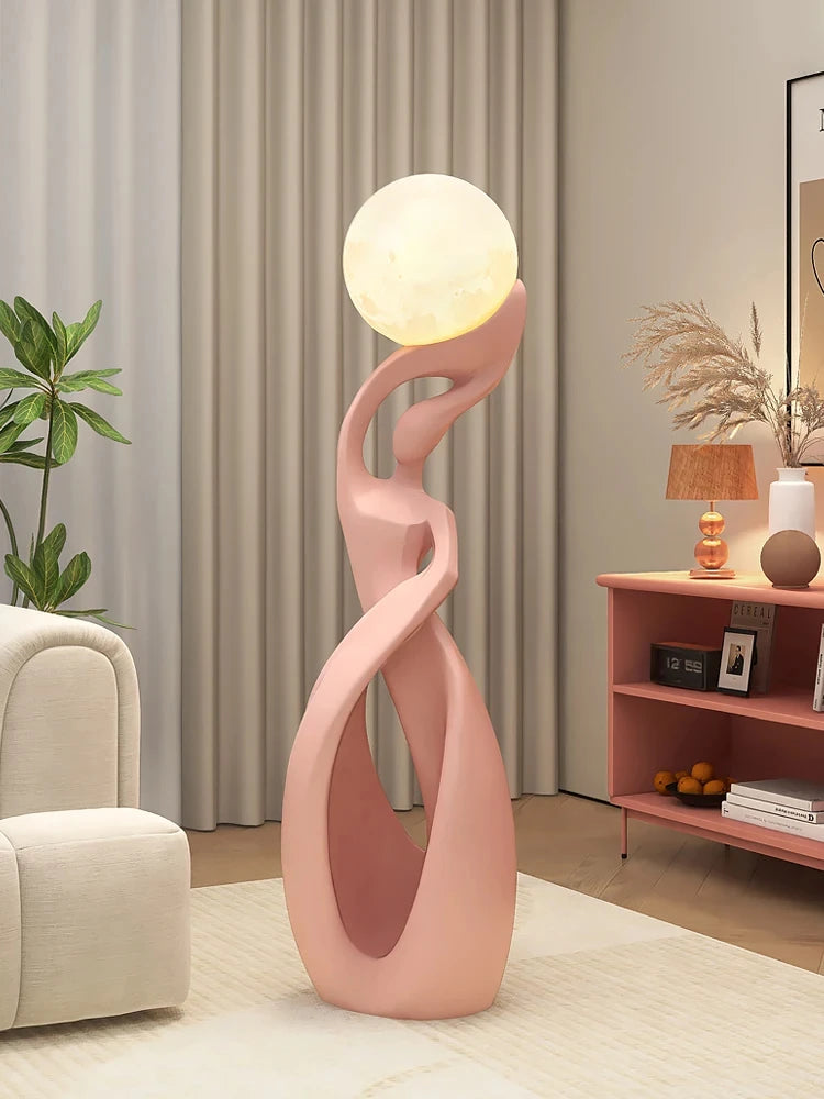 Nordic Abstract Luminous Floor Sculpture | Artistic Illumination