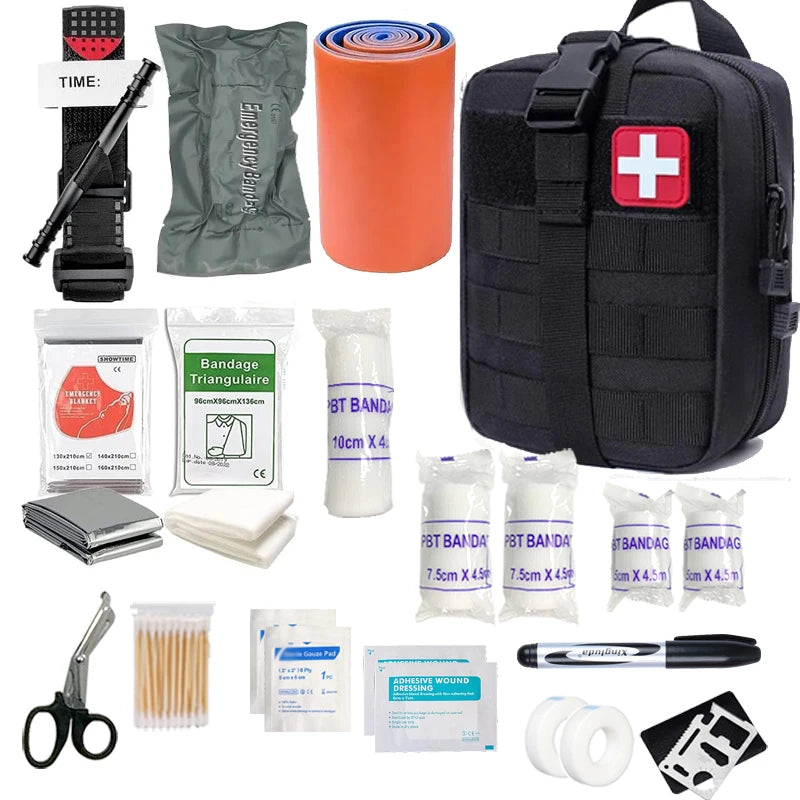 IFAK First Aid Kit 70 Pcs with Tourniquet & Survival Backpack - Emergency Medical Gear