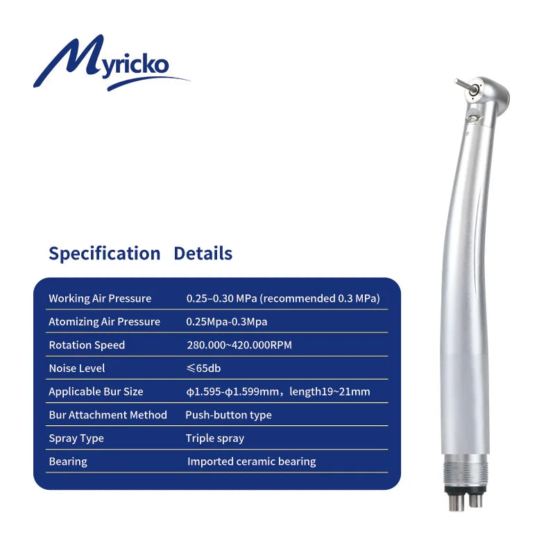 Myricko Dental High-Rotation LED Handpiece - Speed Straight