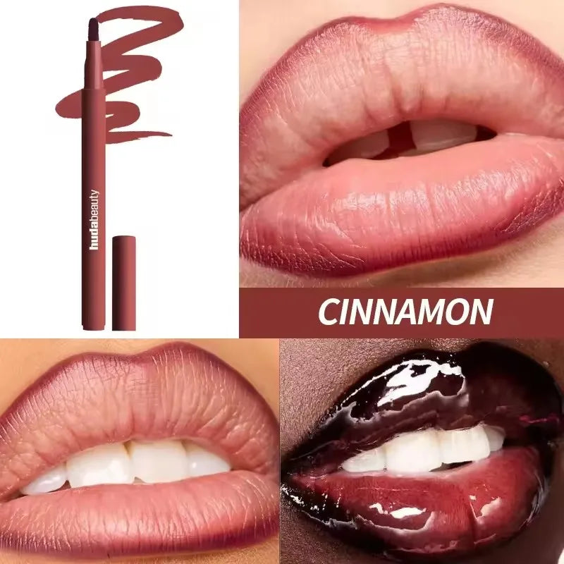 Vabena Velvet Brown Lip Liner Pencil - Matte, Waterproof & Non-Stick Lip Contour