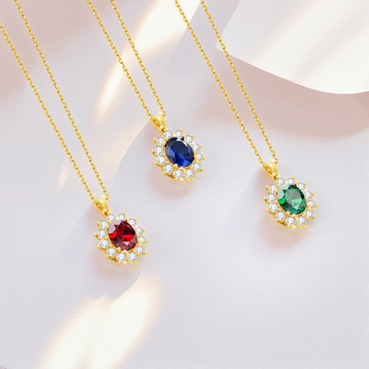 Luxury 18K Gold Emerald Necklace | Princess Diana Inspired Fine Jewelry - Vabena
