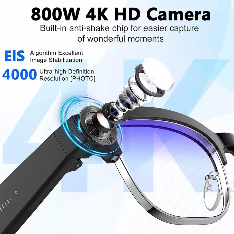 Vabena 2026 Smart Camera Glasses for Men - 800W, AI, Video & Translation