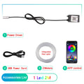 LED Car Interior Ambient Lighting Kit - RGB App Control Fiber Optic Strips