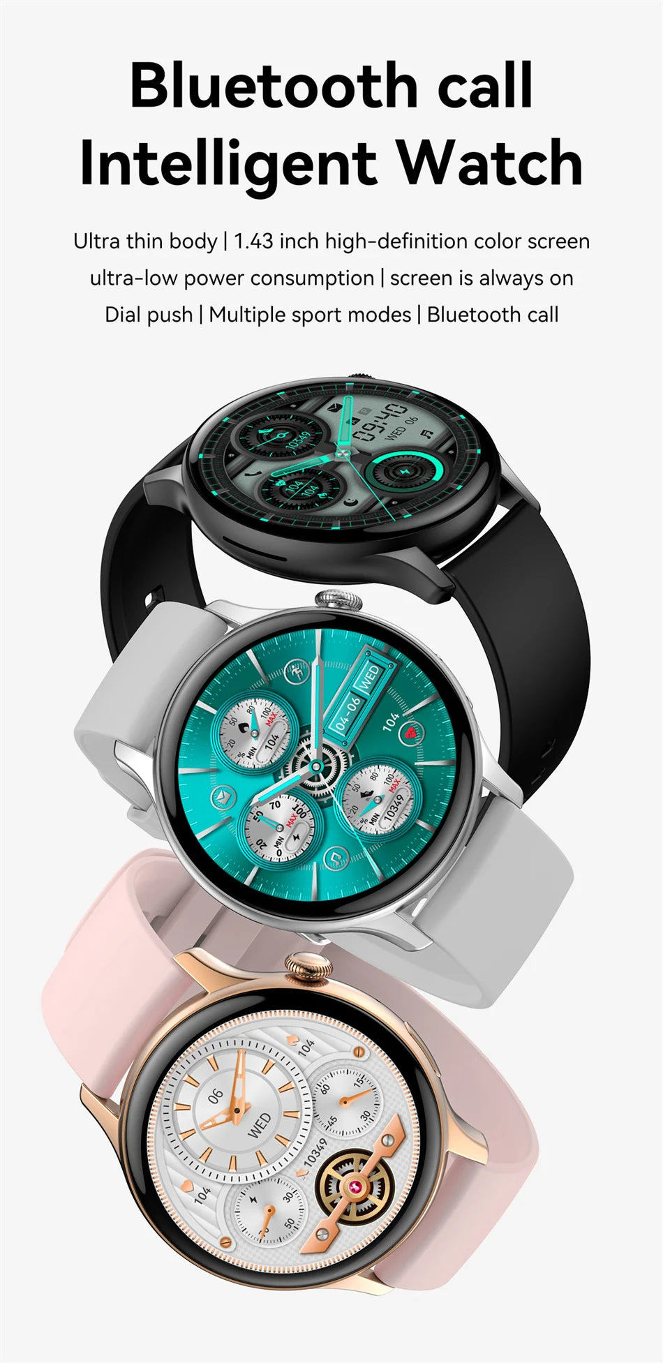 Women's Elegant AMOLED Smartwatch with GPS & Bluetooth Calling