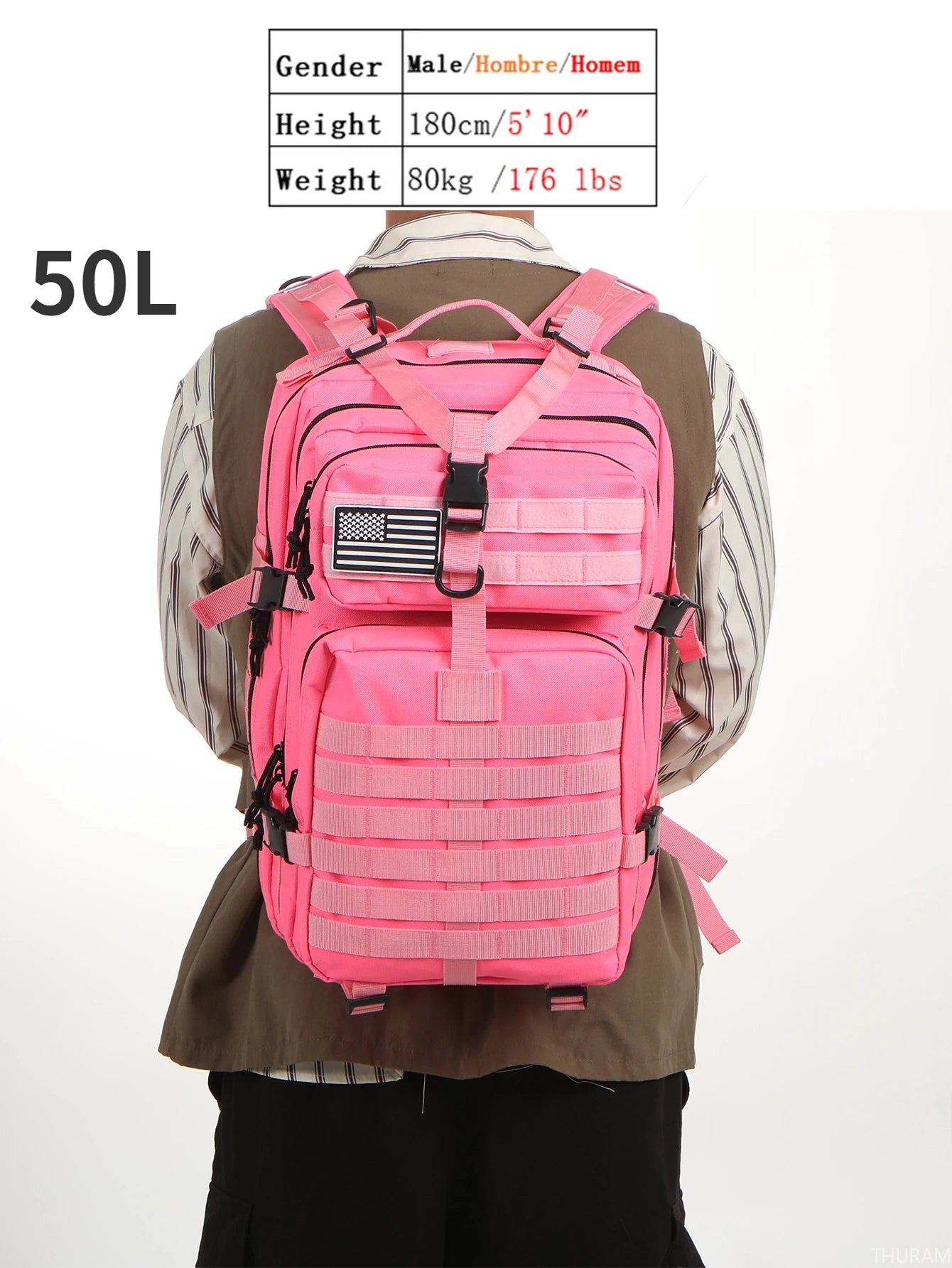 Thuram 1000D Waterproof Tactical Rucksack for Hiking & Camping