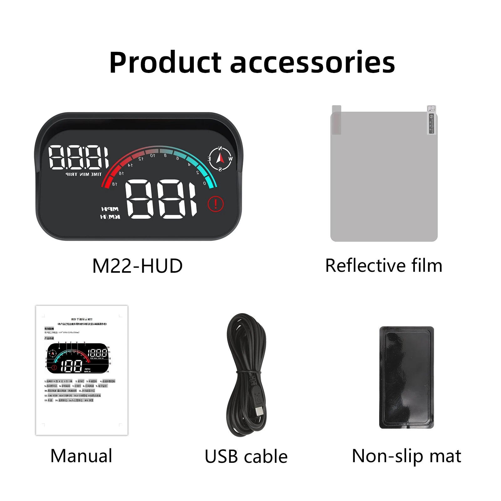 M22 Car HUD Head Up Display | Universal GPS Speedometer Projector