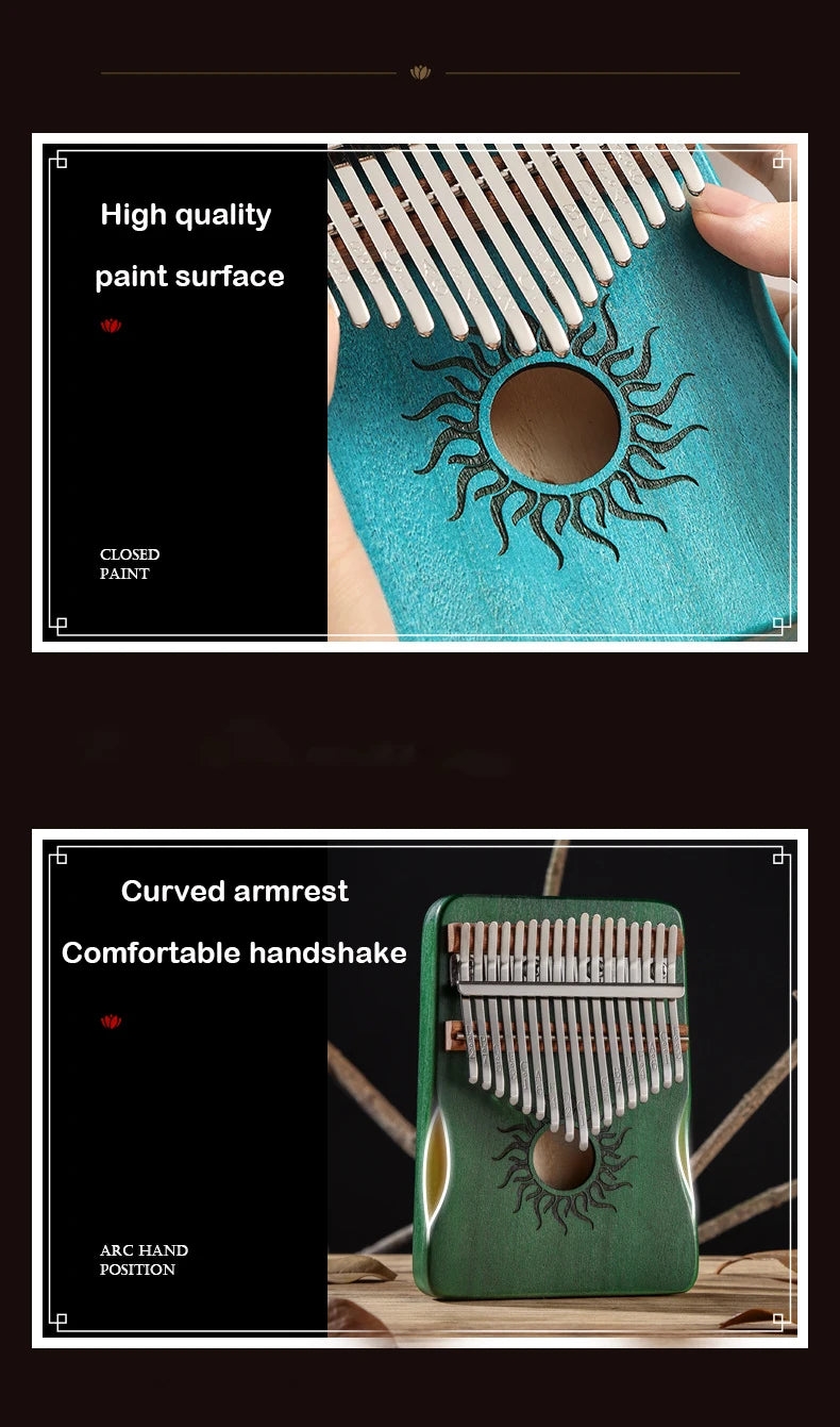 Hluru 17/21 Keys Kalimba Finger Piano - Musical Instrument for Beginners