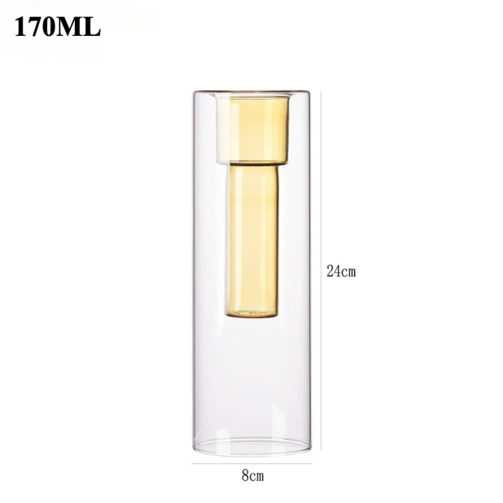 Elegant Glass Hydroponic Vase - Modern Home Decor for Plants