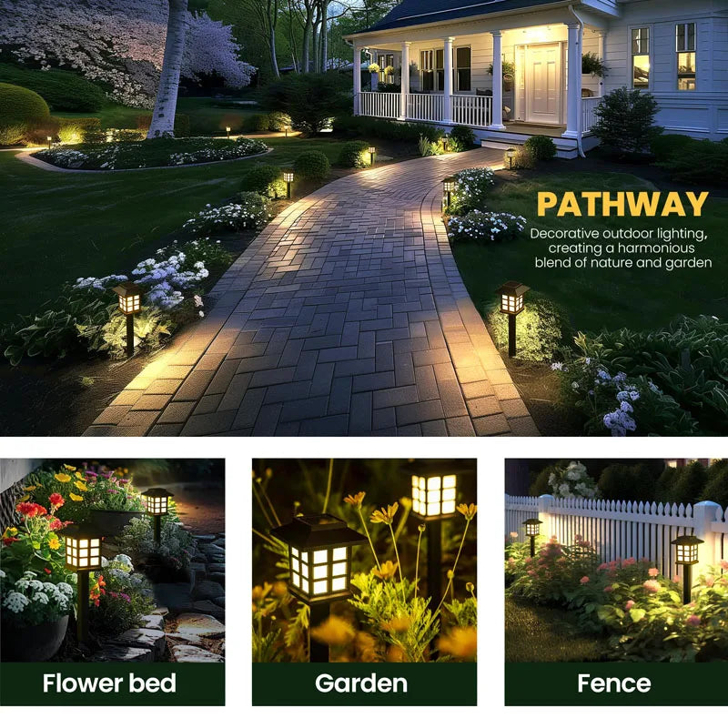 Solar Pathway Lights 8-Pack | Outdoor Waterproof Garden Decor