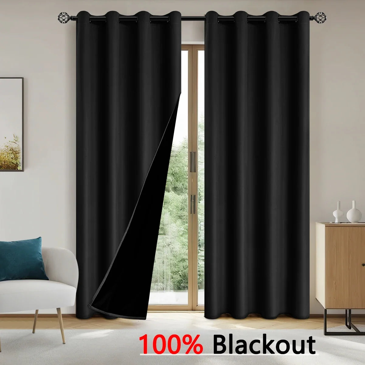 Modern 100% Blackout Curtains | Total Room Darkening & Privacy