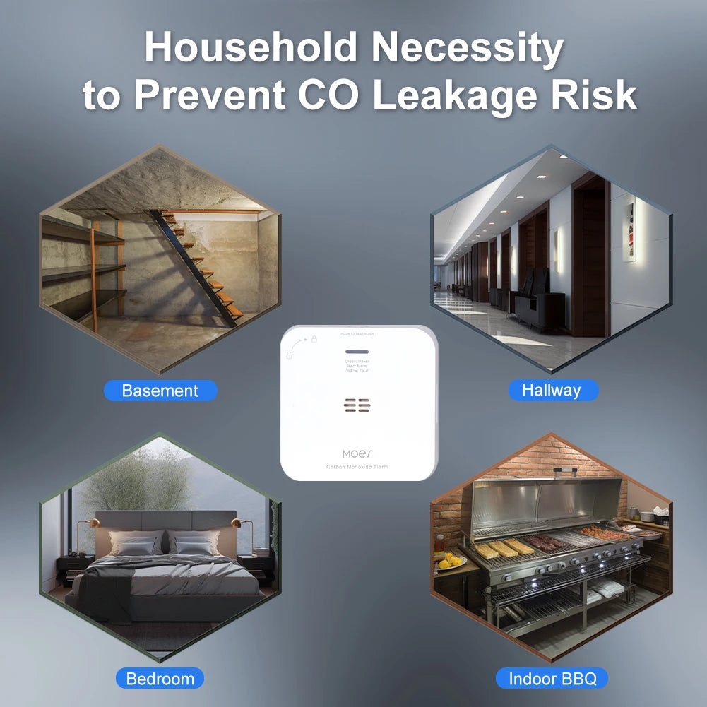 MOES ZigBee Smart Carbon Monoxide Detector Alarm
