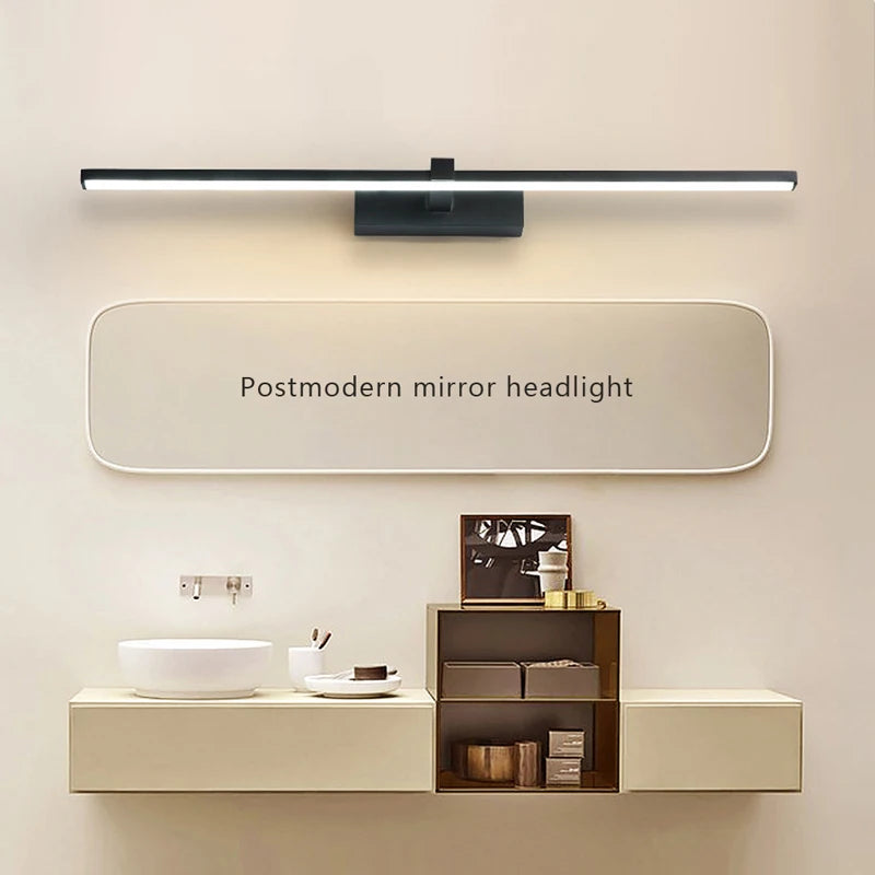 Vabena Modern LED Bathroom Wall Light - Three Color Aluminum Mirror Lamp