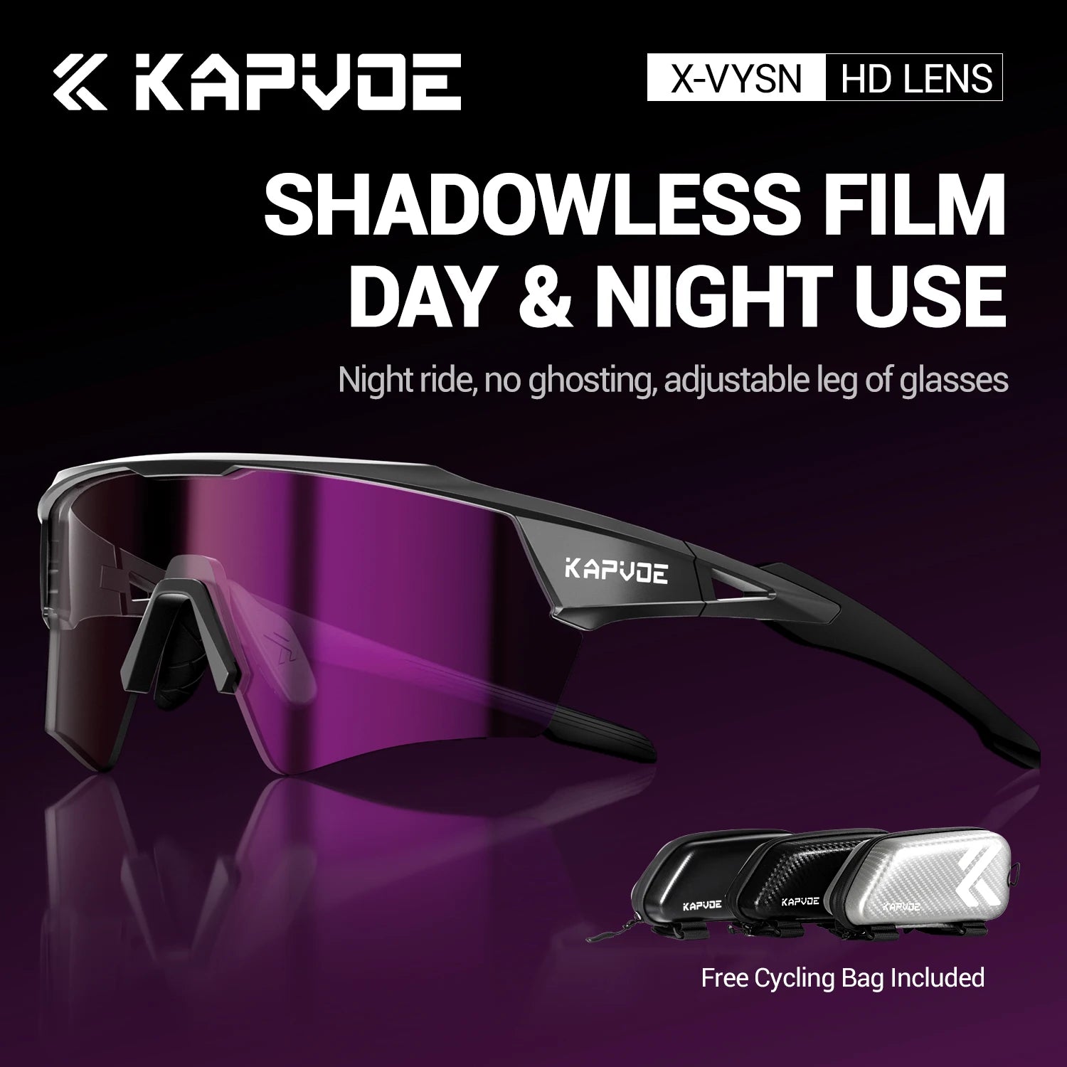 Kapvoe Photochromic Cycling Sunglasses UV400 MTB Road Bike Goggles Men Women