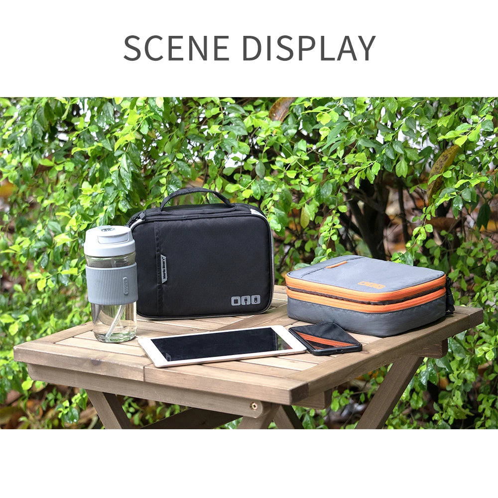 Travel Cable Organizer Bag - Portable Electronic Accessories Pouch